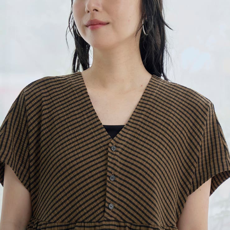 サッカーチェック Vネックオールインワンサロペット | coen【women】 | 詳細画像33 