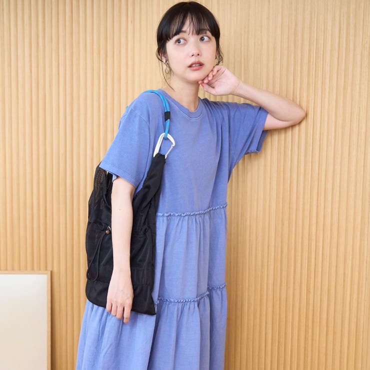 布帛ドッキング ピグメントティアードワンピース | coen【women】 | 詳細画像17 