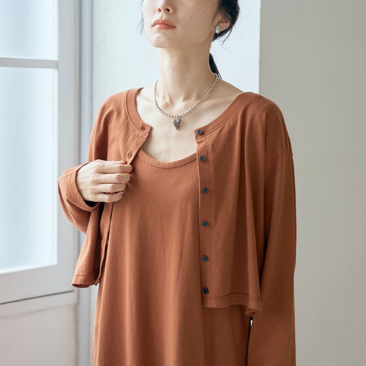【セットアイテム】マルチウェイ ショート丈カーディガン タンクワンピースセット | coen【women】 | 詳細画像15 