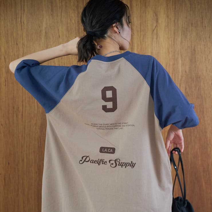 【汗染み軽減】アソートナンバリングロゴプリント ラグランTシャツワンピース | coen【women】 | 詳細画像12 