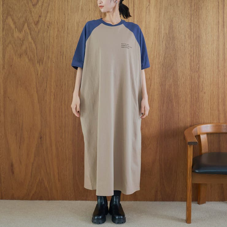 【汗染み軽減】アソートナンバリングロゴプリント ラグランTシャツワンピース | coen【women】 | 詳細画像14 