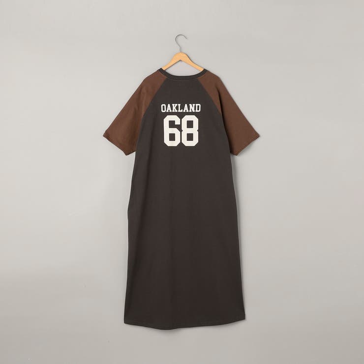 【汗染み軽減】アソートナンバリングロゴプリント ラグランTシャツワンピース | coen【women】 | 詳細画像24 