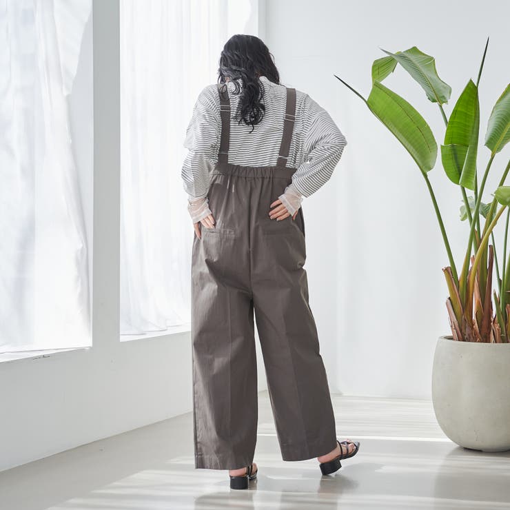 コットンナイロンサロペット | coen【women】 | 詳細画像8 