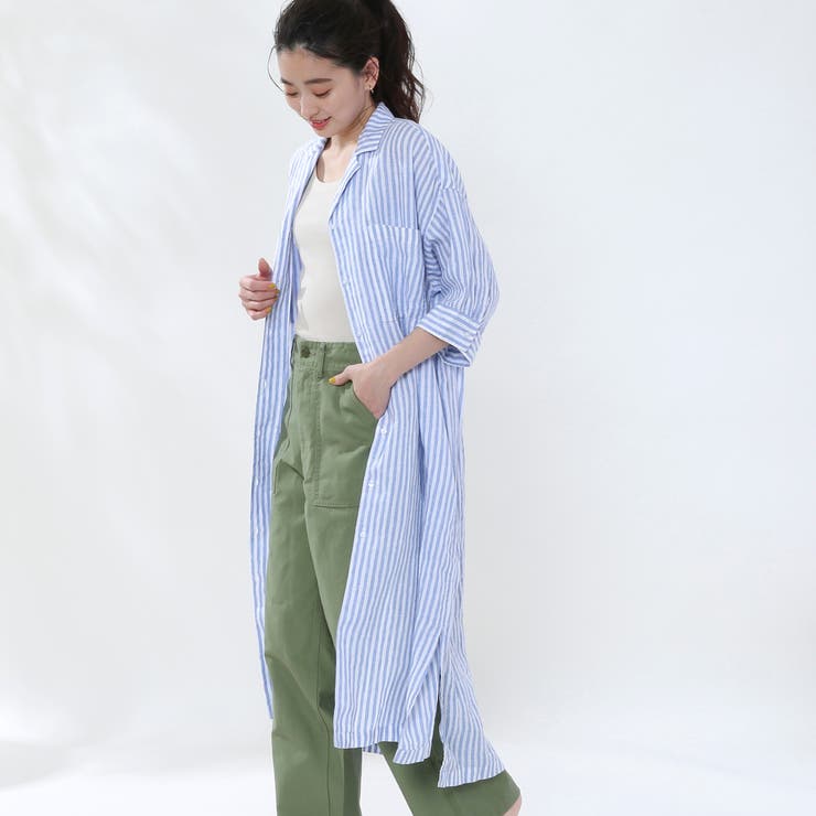 フレンチリネンシャツワンピース 品番 Coew Coen Outlet コーエンアウトレット のレディースファッション通販 Shoplist ショップリスト