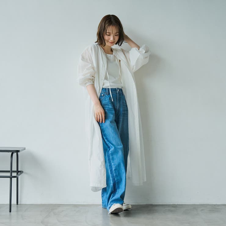 【新品タグ付き】マザーハウス サマーオックスフォードゴデットシャツワンピース M TANG｜コットン リネン ウェザークロス ロングシャツ ワンピース