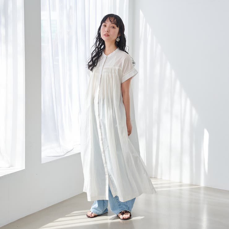 MARKET（マーケット）タック前開きワンピース | coen【women】 | 詳細画像2 