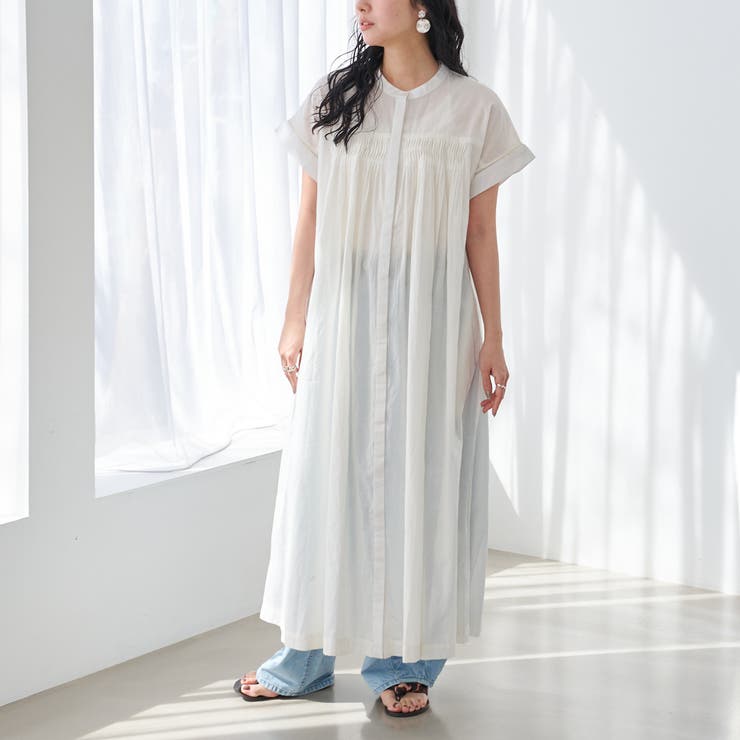 OFF WHITE | MARKET（マーケット）タック前開きワンピース | coen【women】