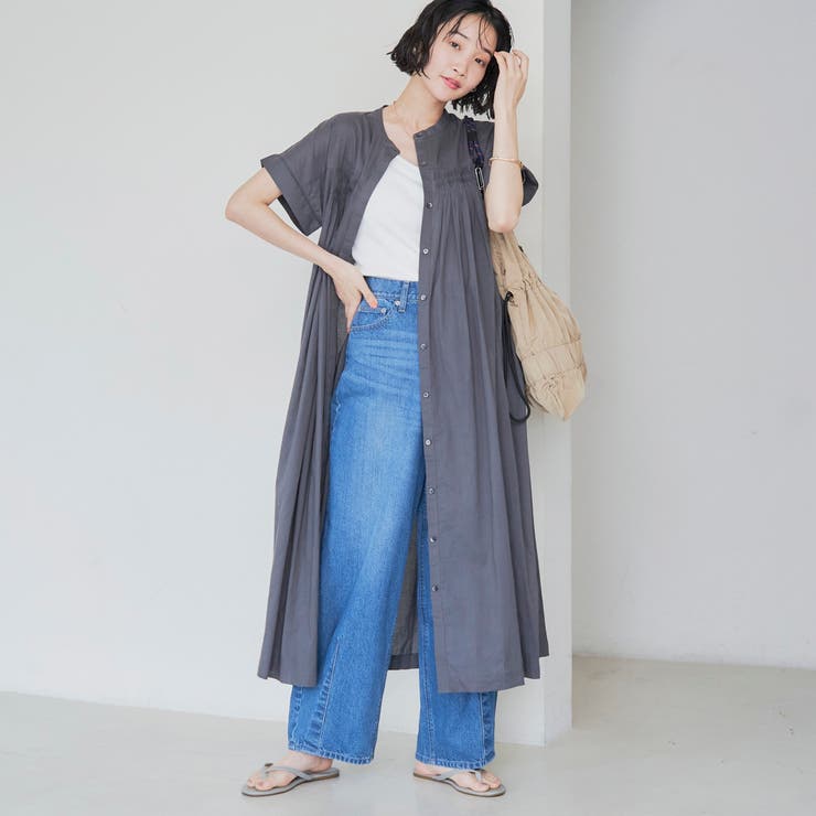 DK.GRAY | MARKET（マーケット）タック前開きワンピース | coen【women】