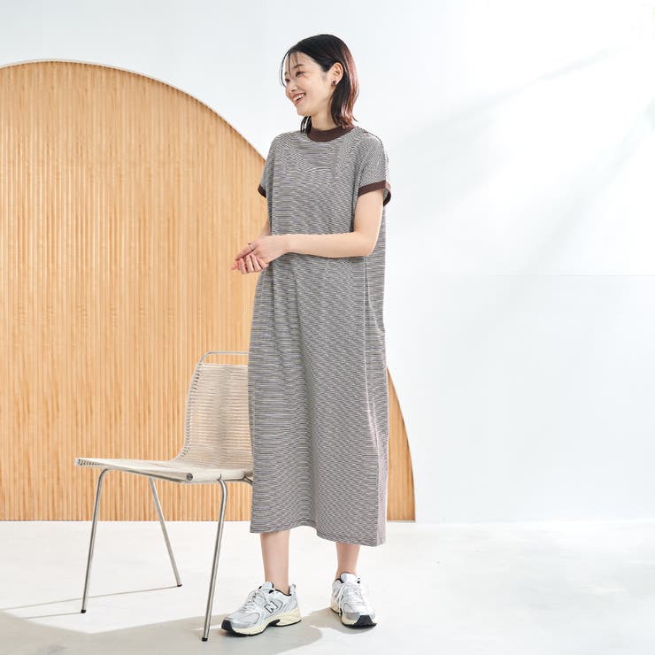 WEB限定】USAコットンアソートリピTワンピース[品番