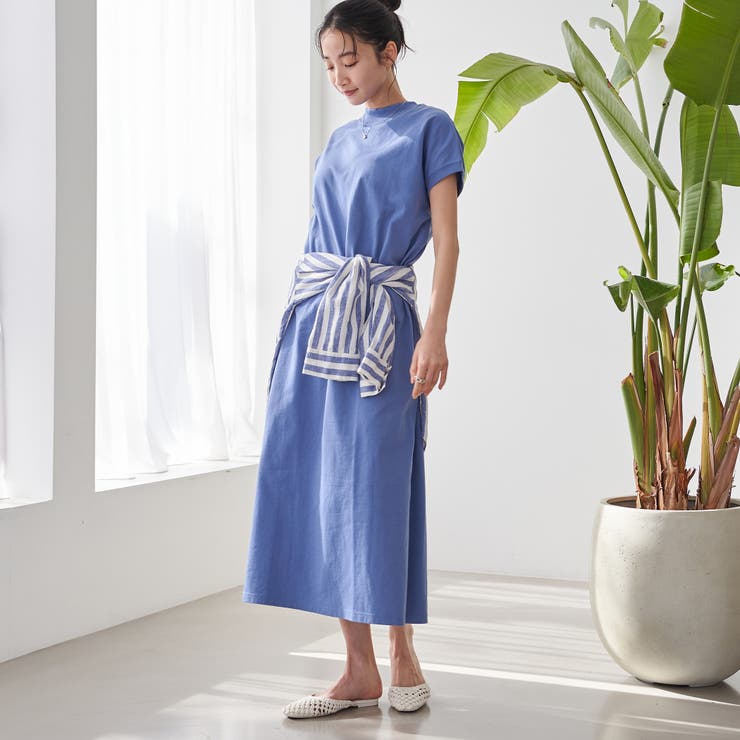 ROYAL | USAコットンアソートリピTワンピース | coen【women】