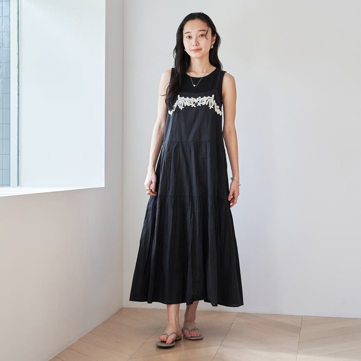 【Lipa別注】 モチーフ刺繍キャミワンピース | coen【women】 | 詳細画像1 