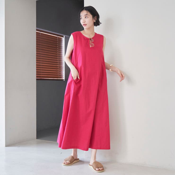 リネンライクフレアワンピース | coen【women】 | 詳細画像12 