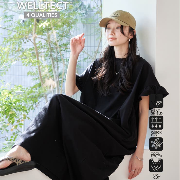BLACK | エマール検証済み【UVカット 接触冷感】WELLTECT USA | coen【women】