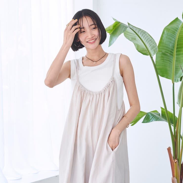 涼感強撚サンドサロペットパンツ | coen【women】 | 詳細画像10 