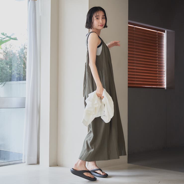 涼感強撚サンドサロペットパンツ | coen【women】 | 詳細画像16 