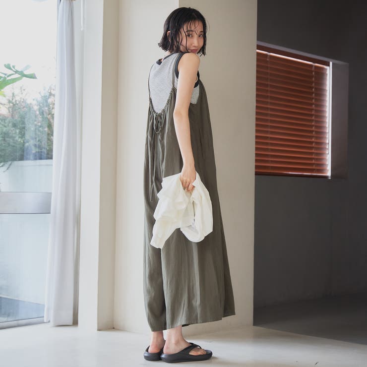 涼感強撚サンドサロペットパンツ | coen【women】 | 詳細画像17 