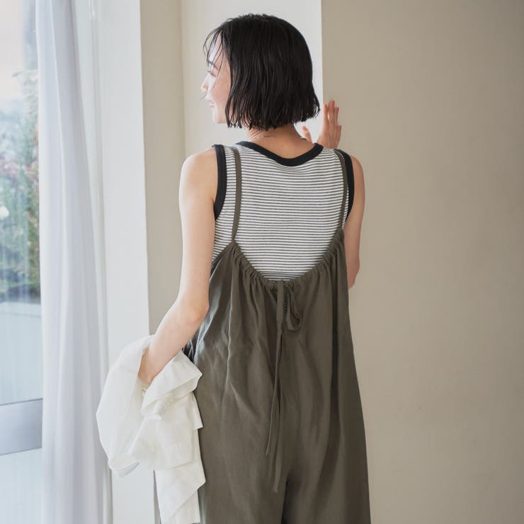 涼感強撚サンドサロペットパンツ | coen【women】 | 詳細画像19 