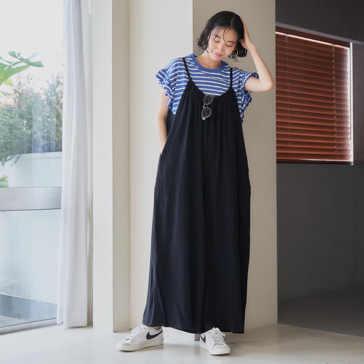 涼感強撚サンドサロペットパンツ | coen【women】 | 詳細画像2 