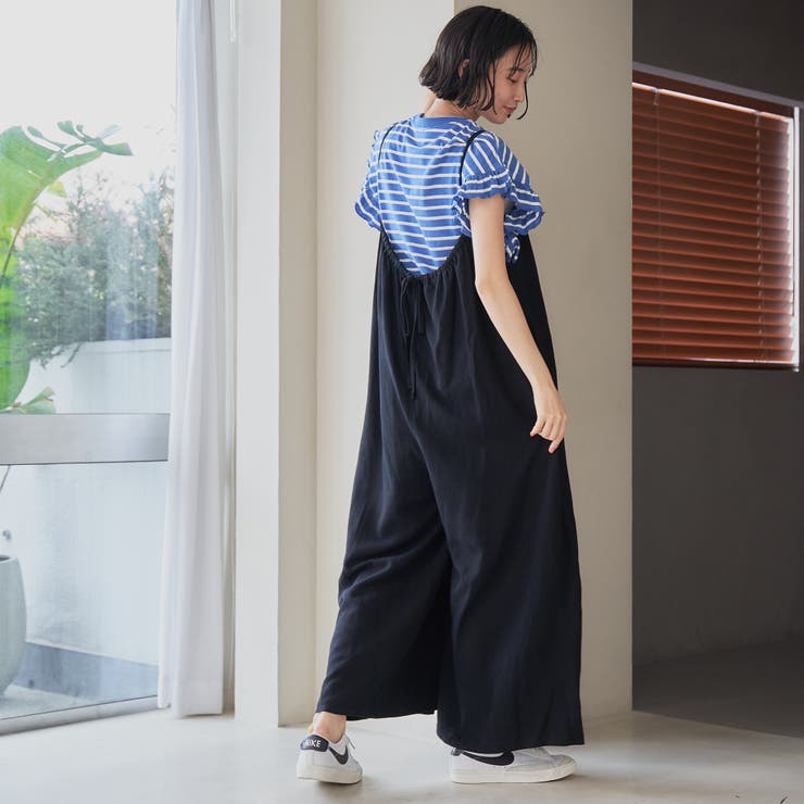 涼感強撚サンドサロペットパンツ | coen【women】 | 詳細画像3 