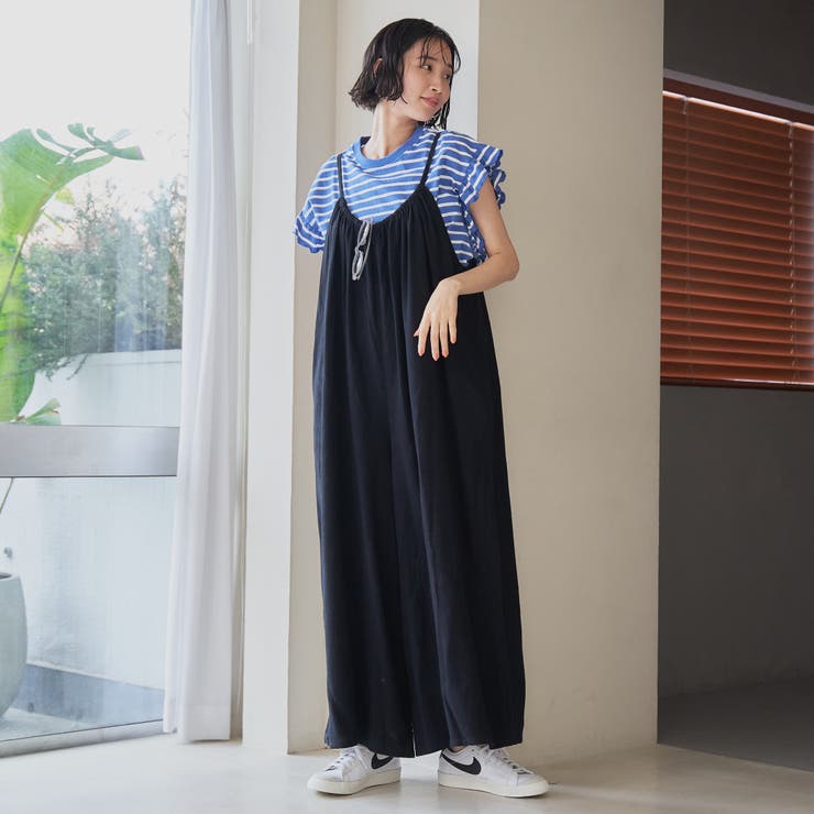 涼感強撚サンドサロペットパンツ | coen【women】 | 詳細画像4 