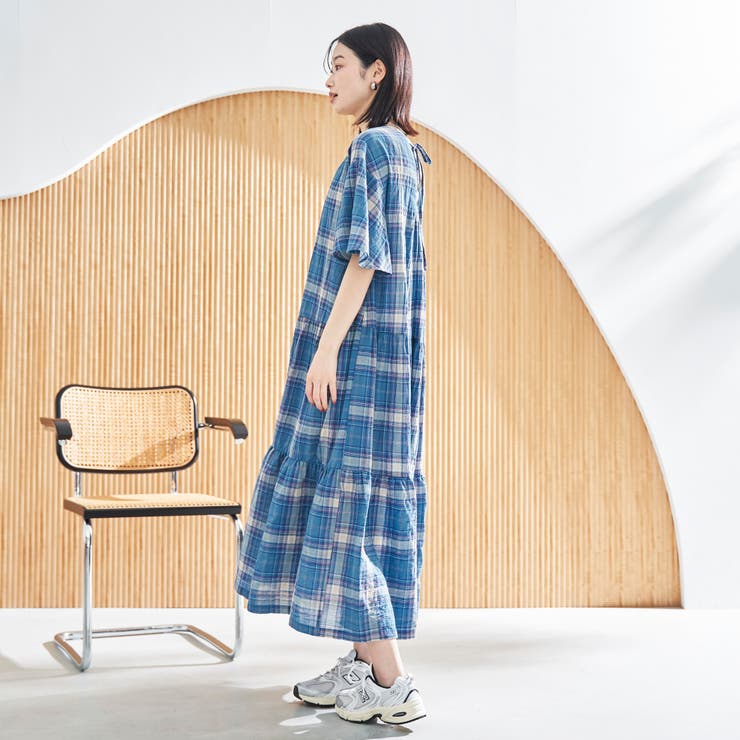 【スザンヌさんコラボ】Suuチェックフレアスリーブワンピース | coen【women】 | 詳細画像5 