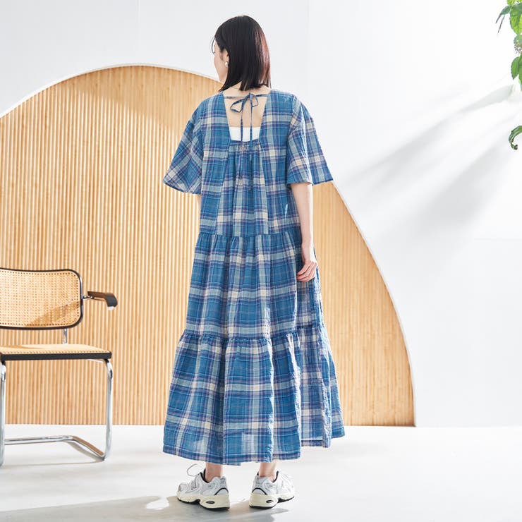 【スザンヌさんコラボ】Suuチェックフレアスリーブワンピース | coen【women】 | 詳細画像6 