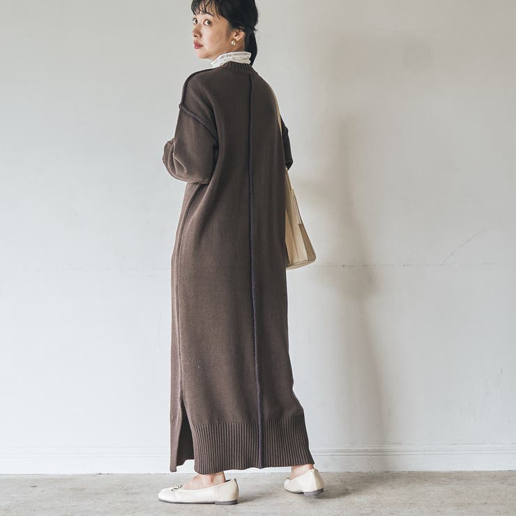 洗える ブランケットステッチニットワンピース 品番 Coew Coen Women コーエン のレディースファッション通販 Shoplist ショップリスト