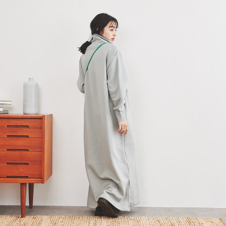 【WEB限定】着丈が選べる。CVC裏起毛タートルネックマキシワンピース | coen【women】 | 詳細画像17 