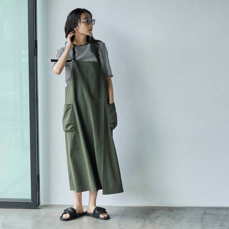FUMIE TANAKA エプロン　ワンピース JANJAM エプロンワンピース 大きいサイズ レディース メール便