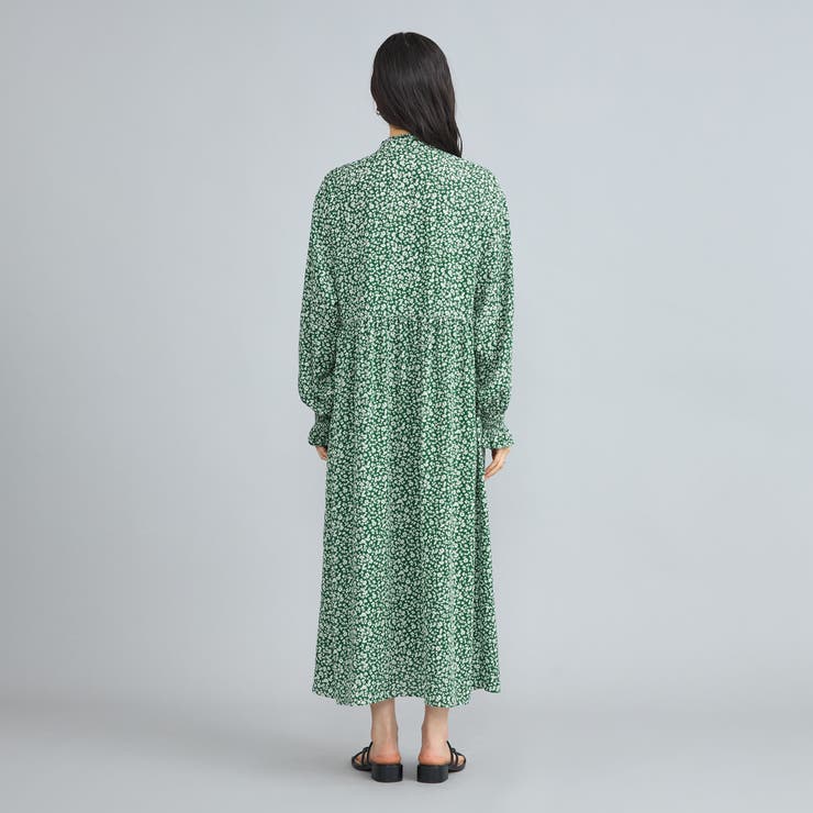 小花柄プリントフリルバンドカラーシャツワンピーズ | coen【women】 | 詳細画像10 