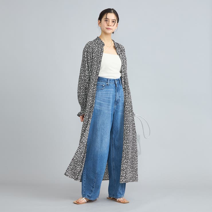 小花柄プリントフリルバンドカラーシャツワンピーズ | coen【women】 | 詳細画像6 