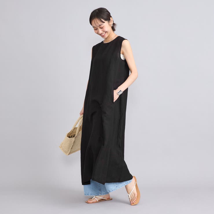 接触冷感リネンレーヨンフレアワンピース | coen【women】 | 詳細画像3 