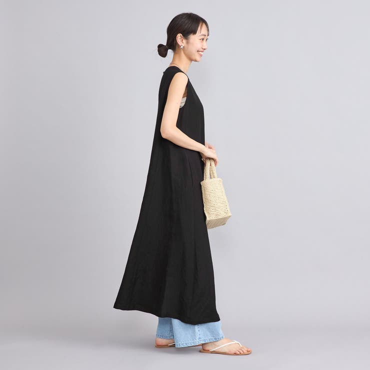 接触冷感リネンレーヨンフレアワンピース | coen【women】 | 詳細画像5 