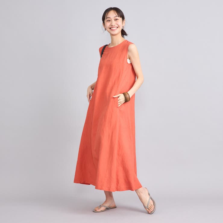 接触冷感リネンレーヨンフレアワンピース | coen【women】 | 詳細画像6 