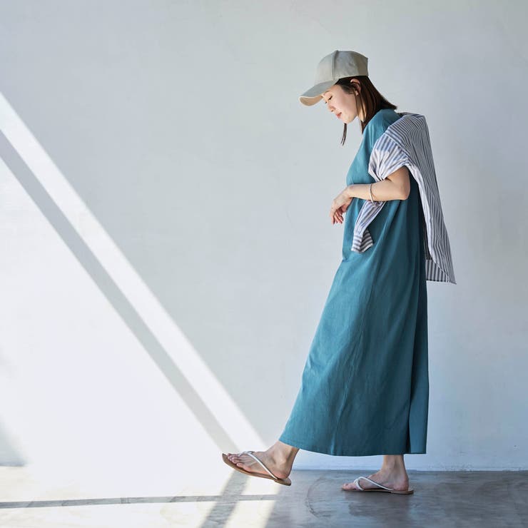 美品】レオナール ワンピース 花柄 膝丈 コットン100% Sサイズ