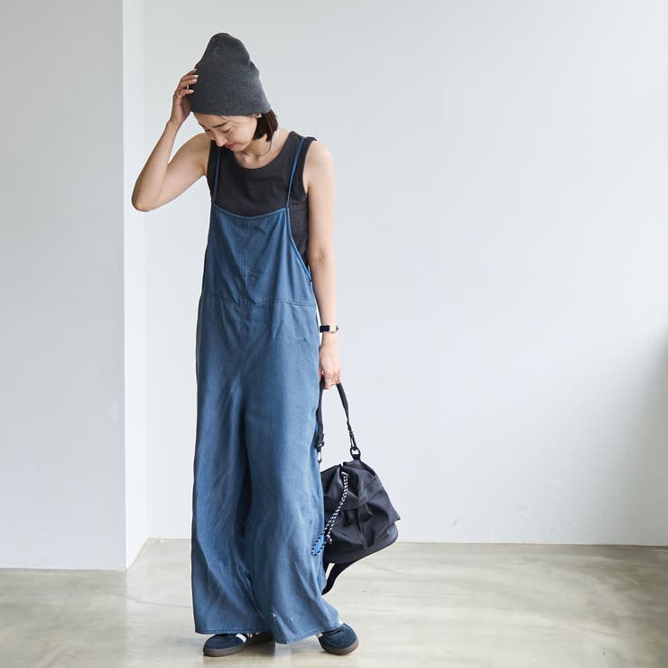 cohina COHINAデニムライクキャミサロペットregular デニムライクキャミサロペット-short & regular | 小柄・低身長