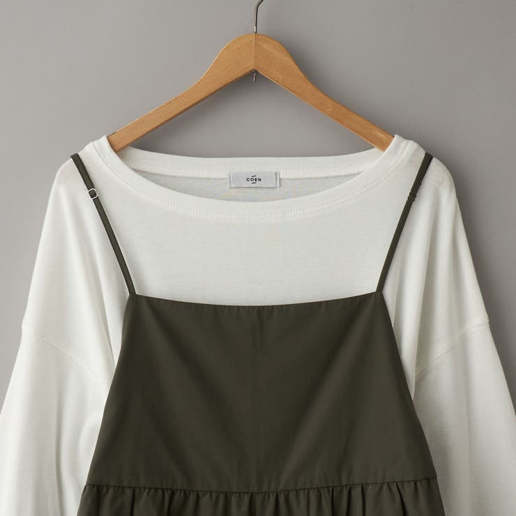【2セットアイテム】ロングスリーブT&ギャザーサロペット | coen【women】 | 詳細画像9 
