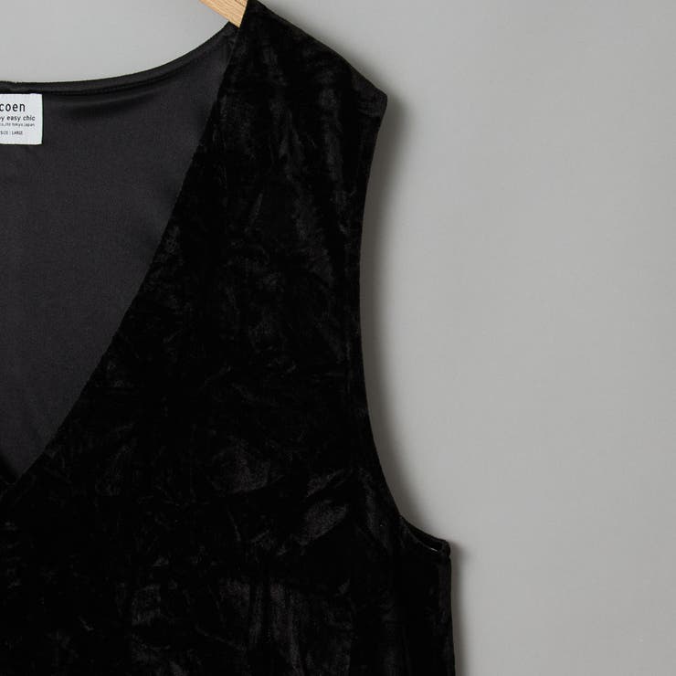 クラッシュベロアVネックジャンスカ | coen【women】 | 詳細画像20 