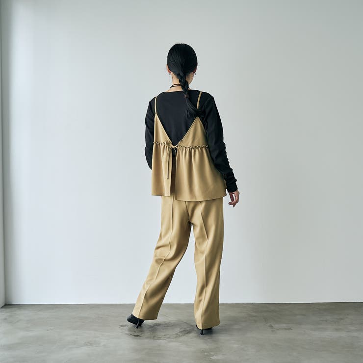 そうコレ! 】ウールライクキャミソールセットアップ[品番：COEW0006540