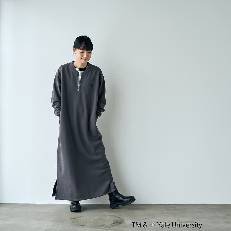 YALE別注ロゴプリントハーフジップワンピース | coen【women】 | 詳細画像13 