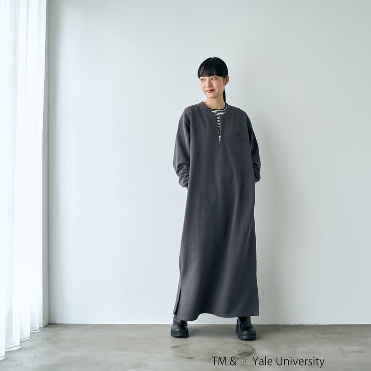 YALE別注ロゴプリントハーフジップワンピース | coen【women】 | 詳細画像15 