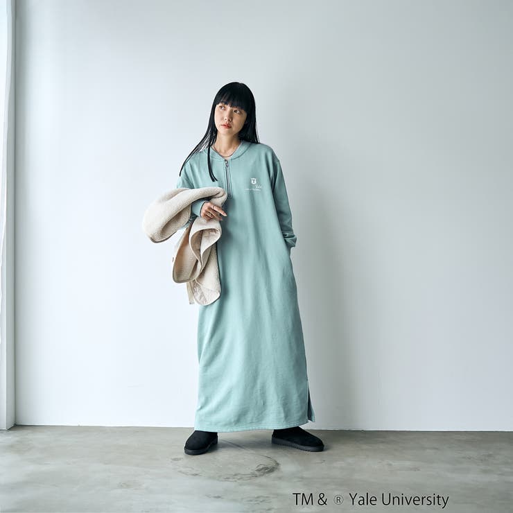 YALE別注ロゴプリントハーフジップワンピース | coen【women】 | 詳細画像21 