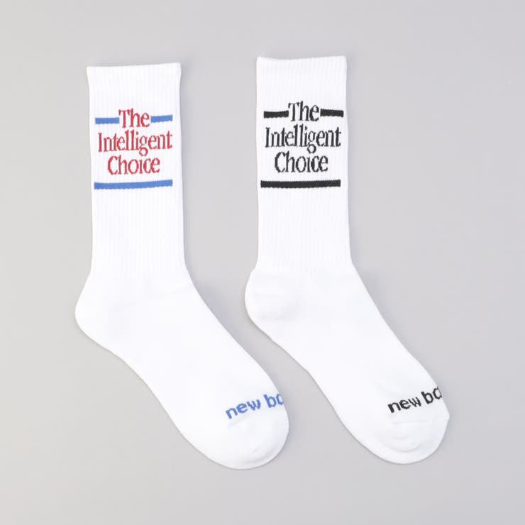 WHITE | 【New Balance】クルー丈 ロゴ入りリブソックス（お得な2足セット） | coen【women】