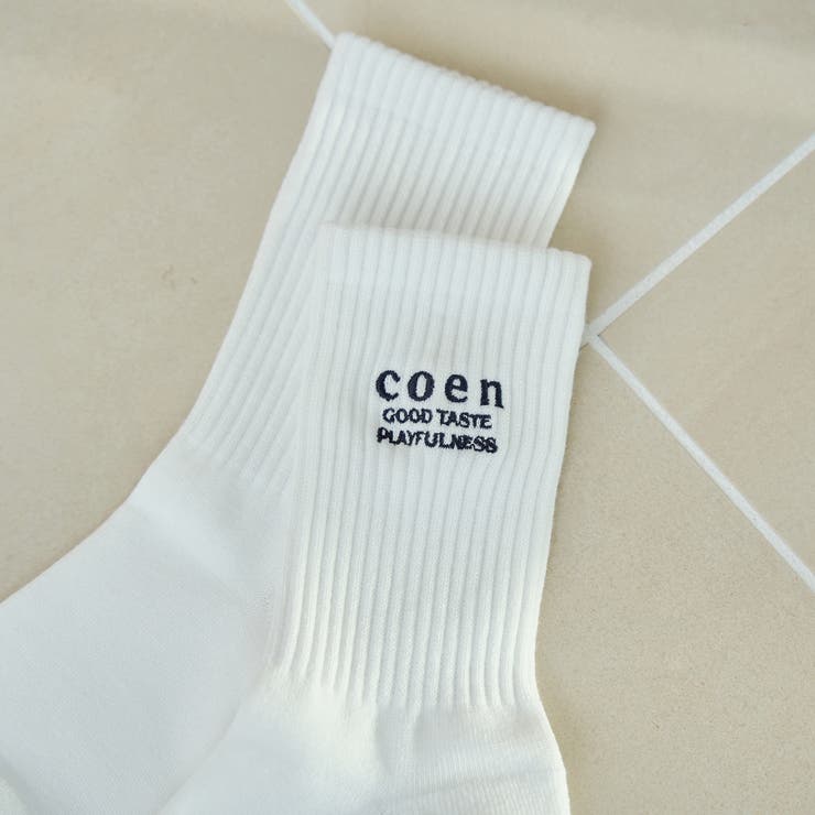COENロゴ刺繍リブソックス | coen【women】 | 詳細画像2 