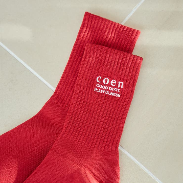 COENロゴ刺繍リブソックス | coen【women】 | 詳細画像3 