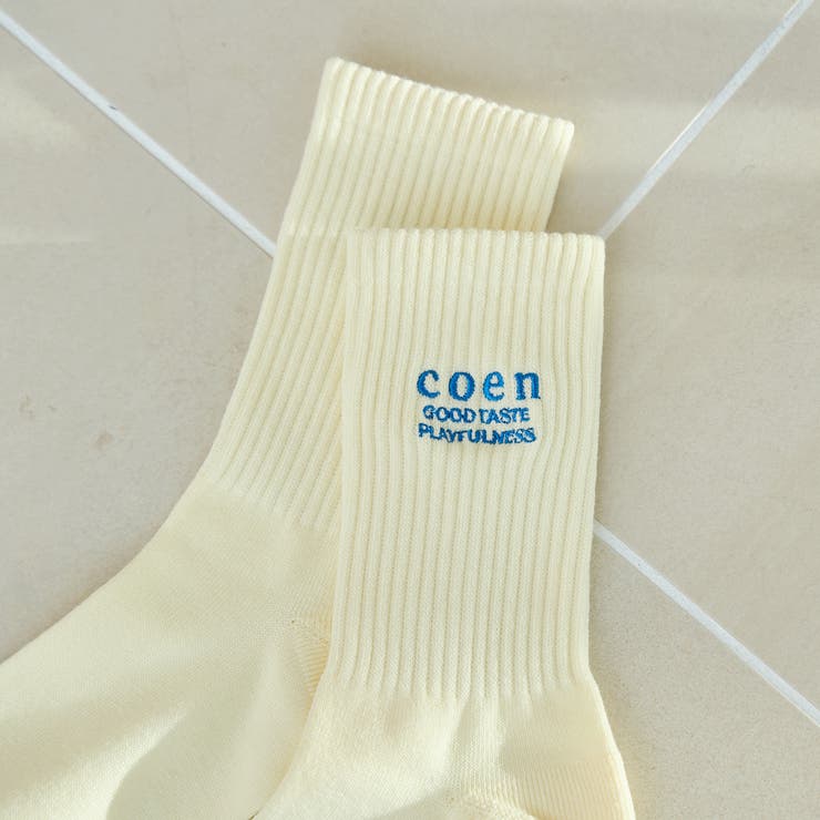 COENロゴ刺繍リブソックス | coen【women】 | 詳細画像4 