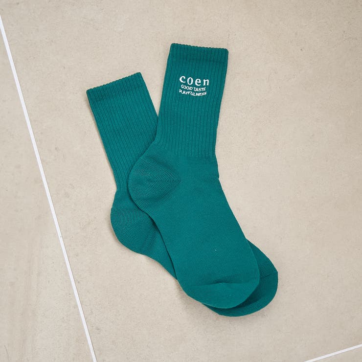 KELLY | 【再入荷 / 新色登場】coen（コーエン）ロゴ刺繍リブソックス | coen【women】