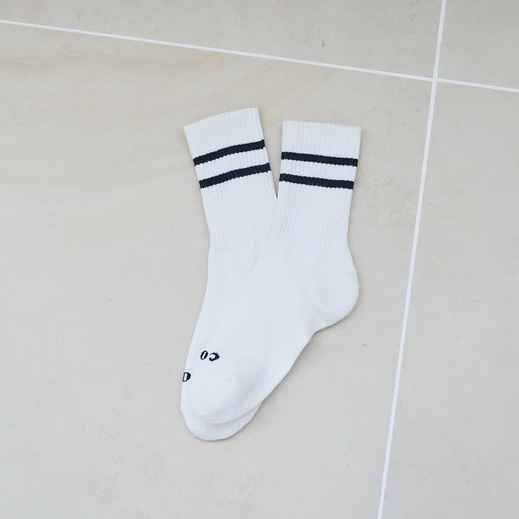 OFF WHITE | COENロゴラインリブソックス | coen【women】