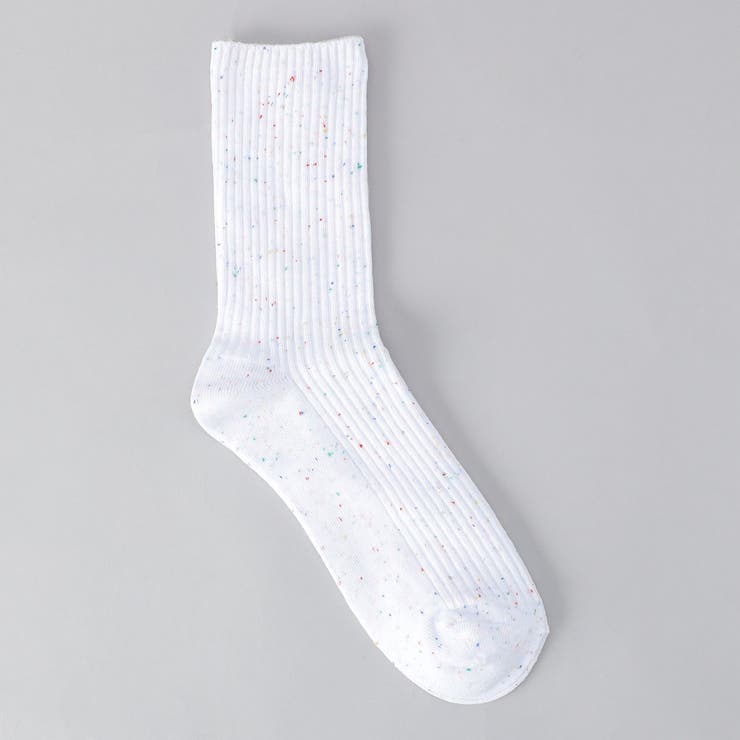 OFF WHITE | カラーネップヤーンリブソックス | coen【women】