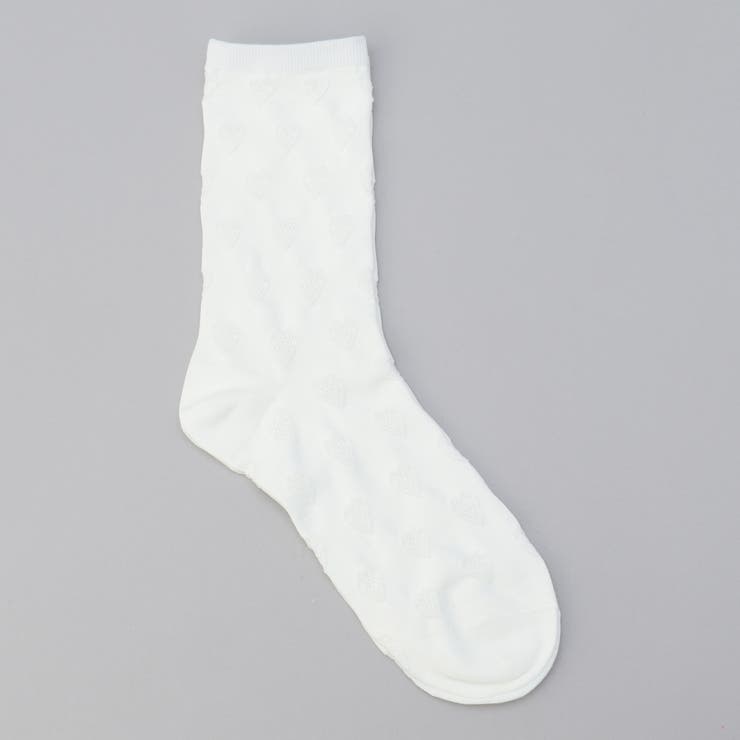 OFF WHITE | 【再入荷・新色登場】ハート ジャガード ソックス | coen【women】